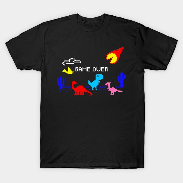 8 Bit Extinction T-Shirt by inkonfiremx